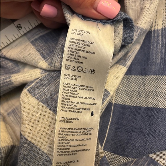 Tommy Bahama Blue and White Men's Shirt Cotton‎ and Silk XXL - Picture 4 of 7